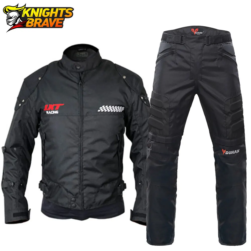 New Motorcycle Jacket Pants Suit Men Motorbiker Racing Jacket Protective Gear Chaqueta Moto Hombre Hip Protector Moto Clothing