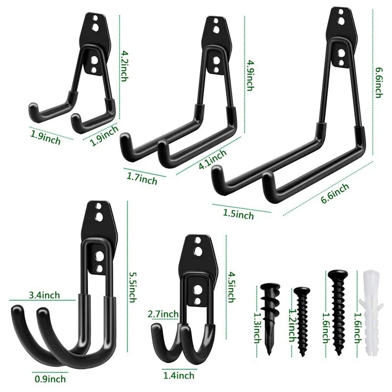 

10 Pack Garage Hooks Garage Organizer Utility Hooks Heavy Duty Garage Storage for Tools Ladders and Bikes