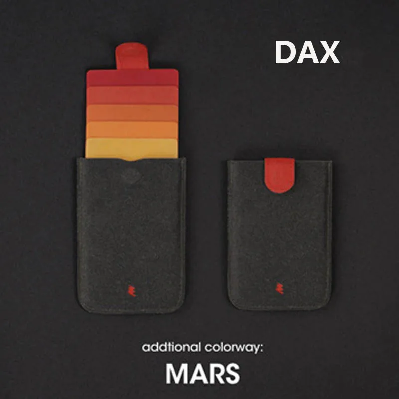 Новое поступление, тонкий портативный мини-держатель для карт DAXv2, мужской держатель для кредитных карт, градиентный цвет, 5 карт, короткий кошелек для денег