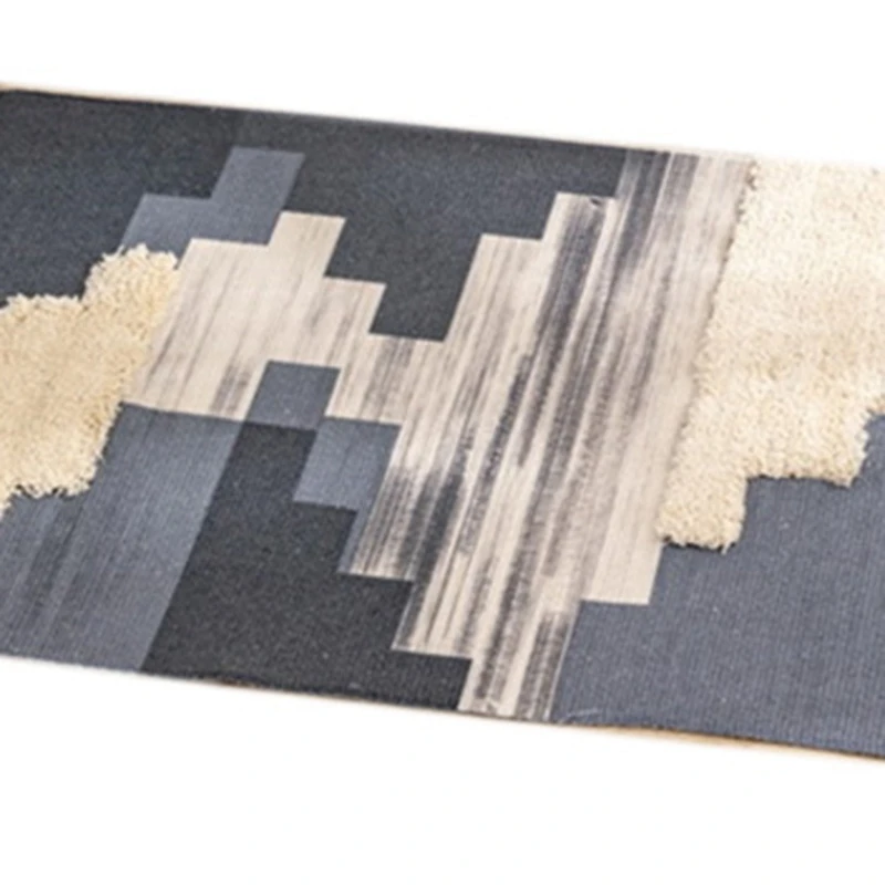 

Tufted Ethnic Wind Mat Whirlpool Cotton Hemp Doormat Bedroom Bedside Footrest Living Room Coffee Table Floor Mat