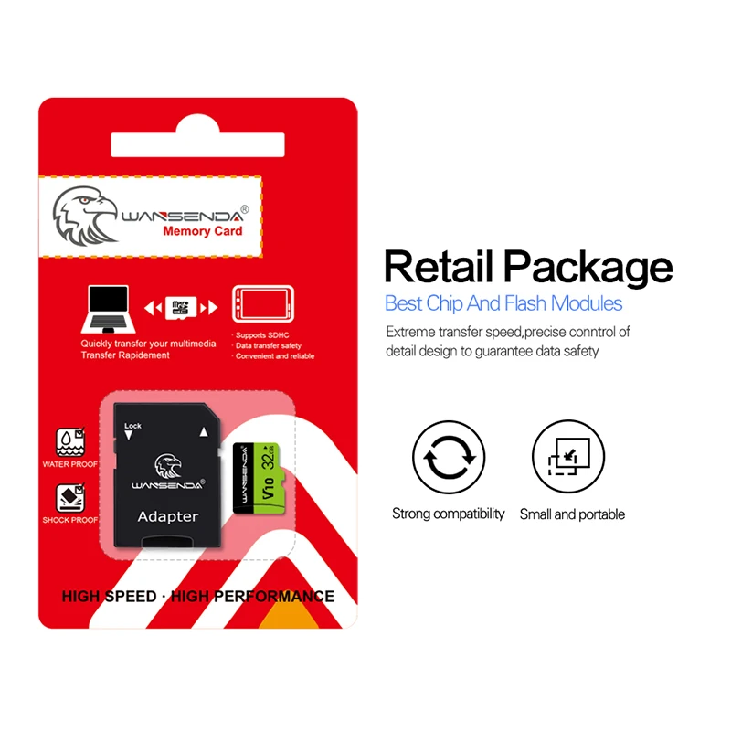 Wansenda Micro SD карта памяти 8 ГБ 16 32 64 128 256 TF для смартфона планшета камеры бесплатный