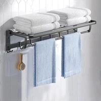 bathroom shelf towel rack wall mounted punch free aviation aluminum bathroom shelves %e2%80%8bshower shelves bathroom organize