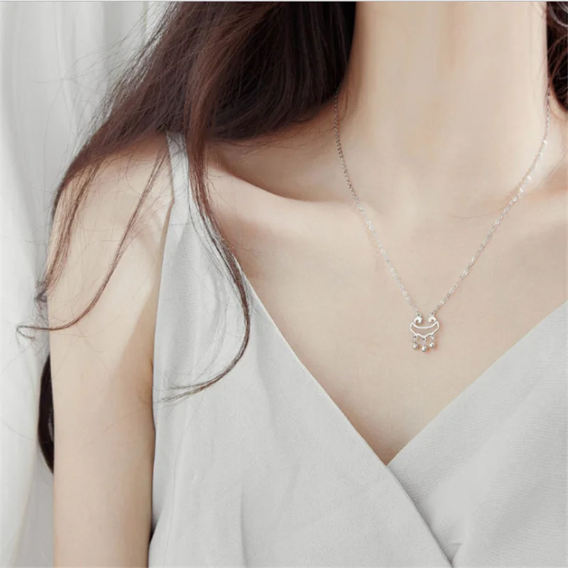 

Flat Simple Ansuo Necklace Female Clavicle Chain Korean Retro Pendant Women's Holiday Gift Party Jewelry Wholesale