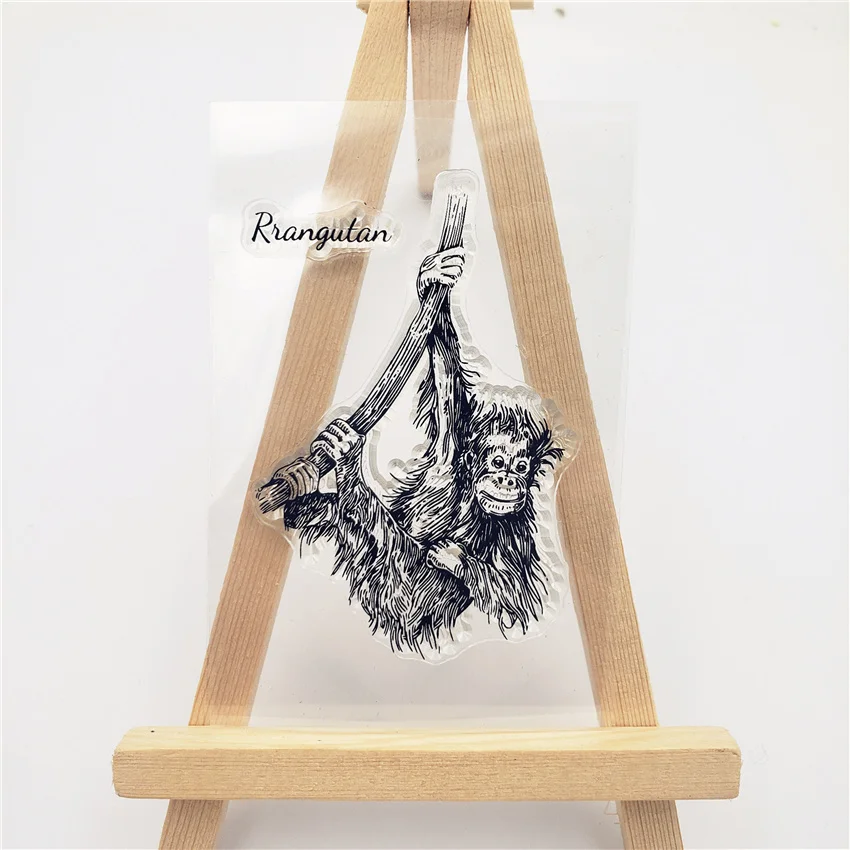 Горячая 6*9 см orangutans прозрачные штампы/силиконовые уплотнения роликовые штампы