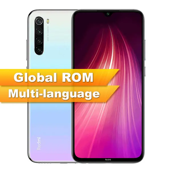 Смартфон Xiaomi Redmi Note 8 с глобальной прошивкой, 64 ГБ, 4 Гб, Восьмиядерный процессор Snapdragon 665, 6,3 дюйма, 48мп, четырехъярусная камера заднего вида, 4000 мАч - Цвет: White Global ROM