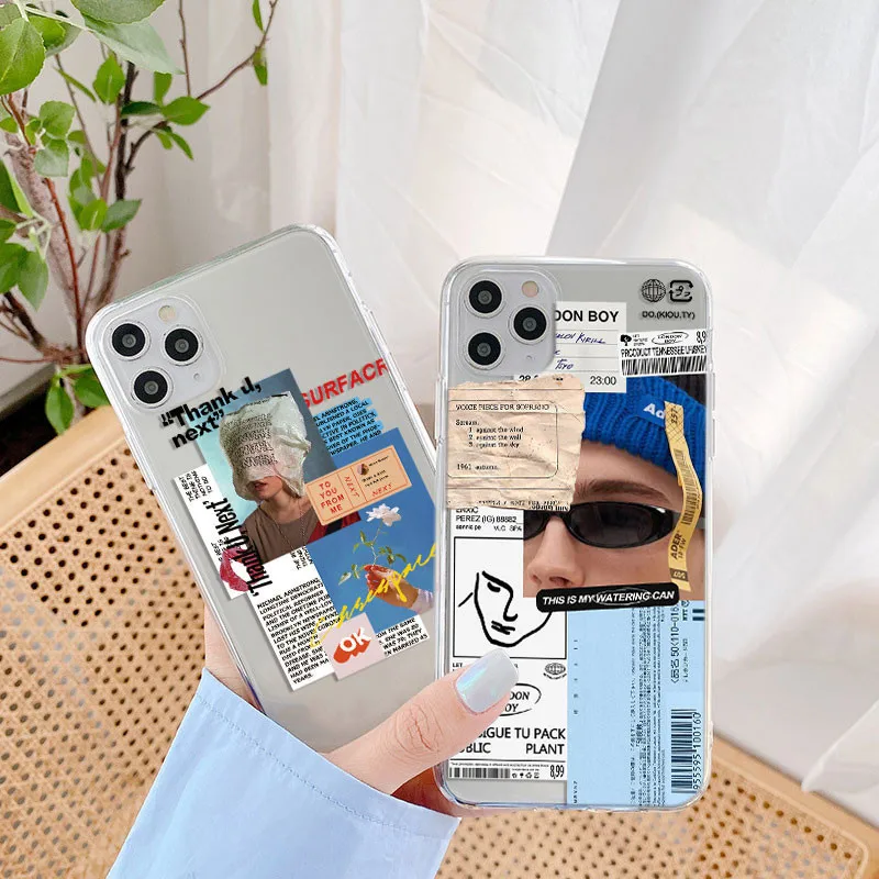 ins hot label case for huawei p30 pro p40 p20 mate 10 20 lite e y6 y7 p smart 2021 2019 honor 10i 20i 8x 9x 9 10 lite tpu cover free global shipping