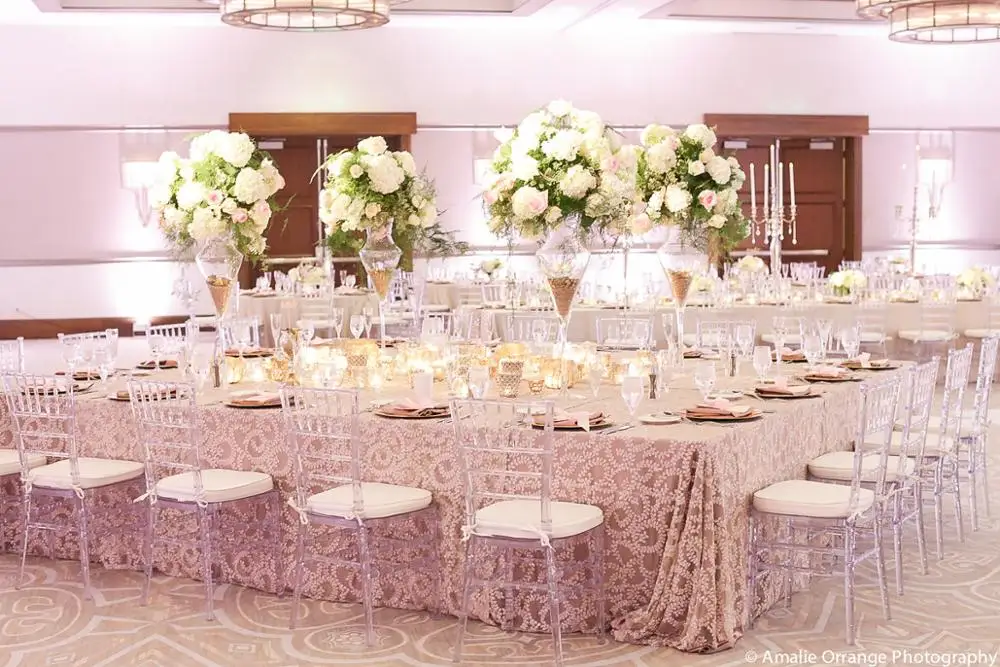 Прозрачные хрустальные боковые стулья стул доставка США свадебные части