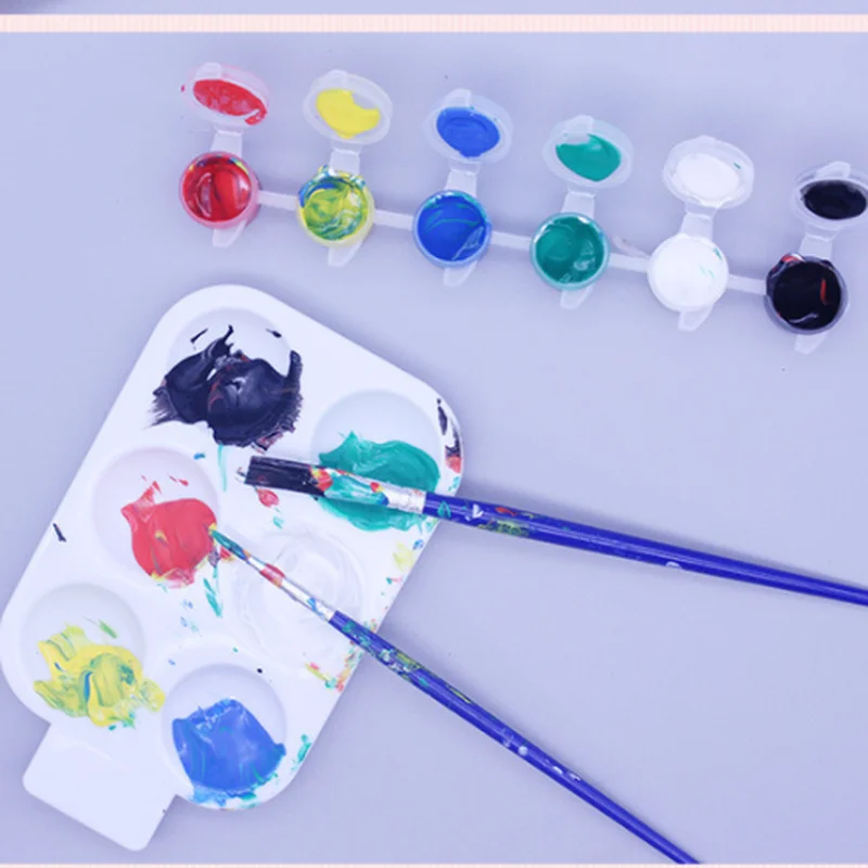 1 шт. 6 ячеек палитра для рисования акварелью разноцветные палетки карамельных