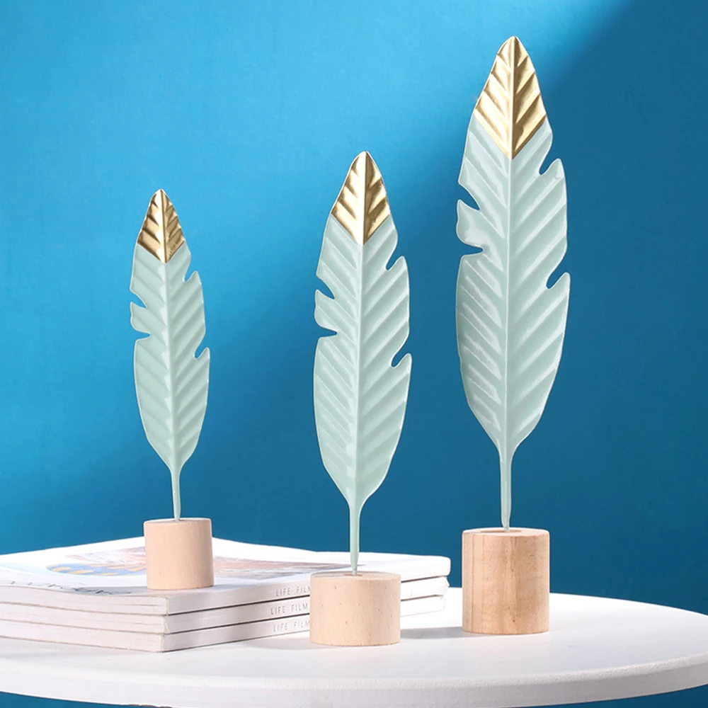 

INS Creative Iron Feather Figure Ornaments Figurines Home Decoration Accessories for Living Room Ornaments for Home Decor
