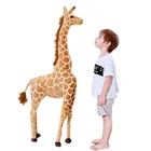Гигантский реалистичный Жираф 35-140 см, плюшевые игрушки, высококачественные мягкие куклы-животные, мягкие куклы для детей, Детский подарок на день рождения, декор для комнаты