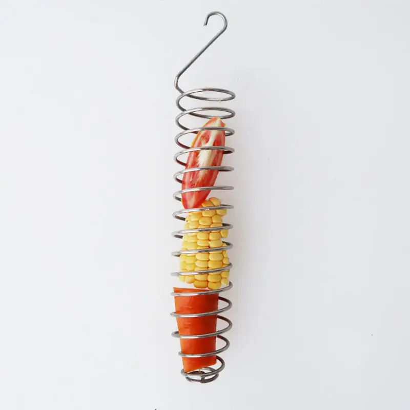 Прямая поставка попугай птица еда корзина для фруктов игрушки из нержавеющей