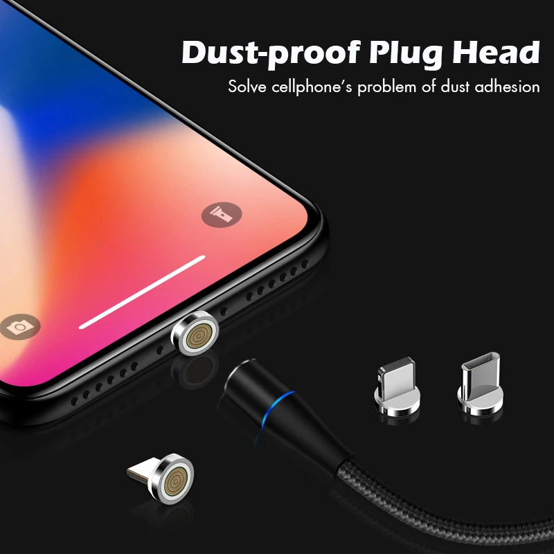 Магнитный USB кабель 3A для быстрой зарядки Micro Type C мобильный телефон передачи