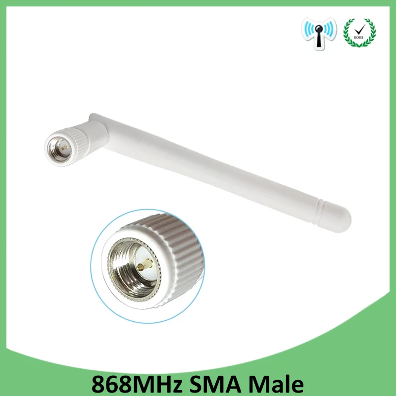 

GRANDWISDOM 1pcs 868mhz antenna 3dbi sma male 915mhz lora antene pbx iot module lorawan signal receiver antena