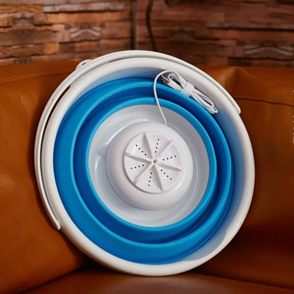 

Мини Портативная Ультразвуковая турбинная стиральная машина складной ведро типа USB стиральная одежда мойка очиститель для дома путешестви...