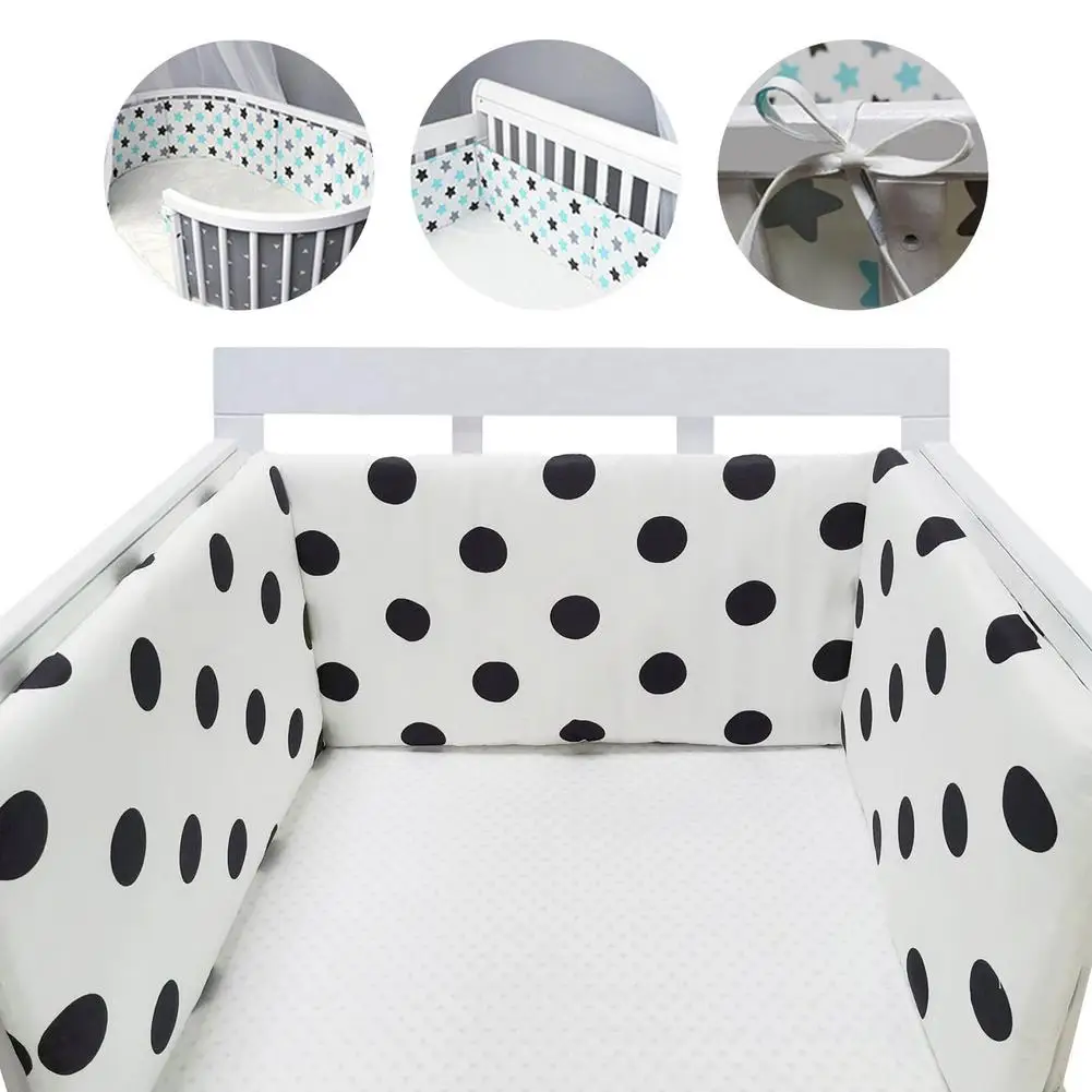 

200x30cm Baby Bed Bumper Soft Padded Crib Liner Infant Baby Crib Around Cushion Cot Protector Pillows Newborns Room Decoration
