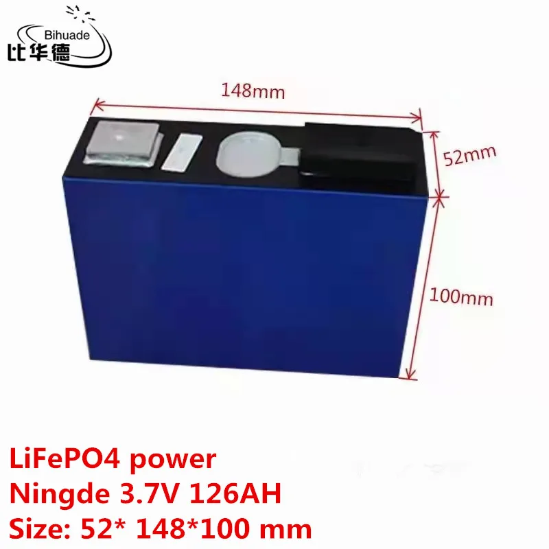 

LiFePO4 power 126AH 3.7V 52*148*100mm equipped with outdoor suitable for electric forklift, RV energy storage, on-board powe