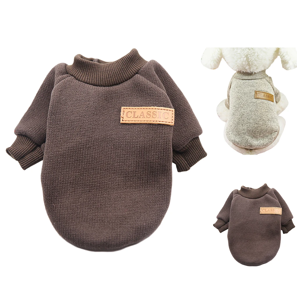 Зимняя теплая вязаная одежда для маленьких собак щенков кошек чихуахуа мягкий