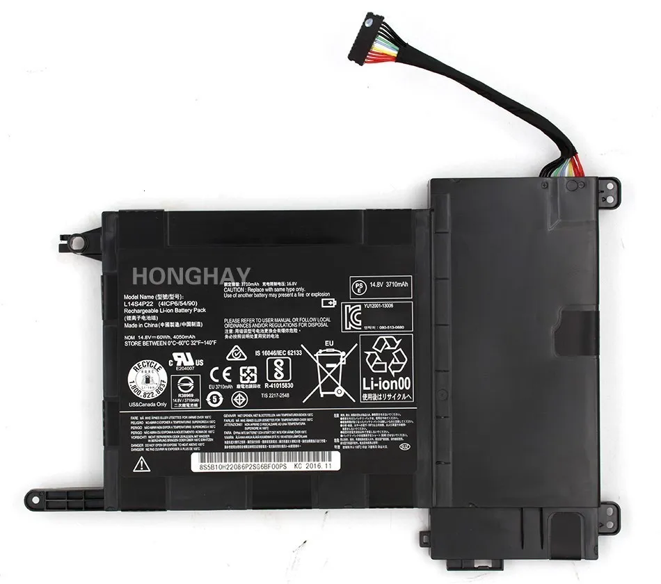 HONGHAY L14S4P22 ноутбук аккумулятор для Lenovo IdeaPad Y700 Y700-17iSK Y700-15ISK 5B10H22084 L14M4P23 14,8 в 60wh 4050 мАч