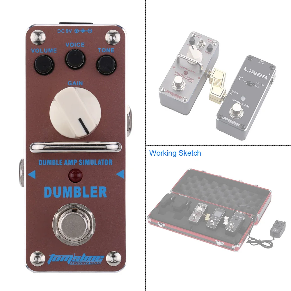 Аромат ADR-3 Dumbler Amp симулятор мини один педаль эффектов для электрогитары с