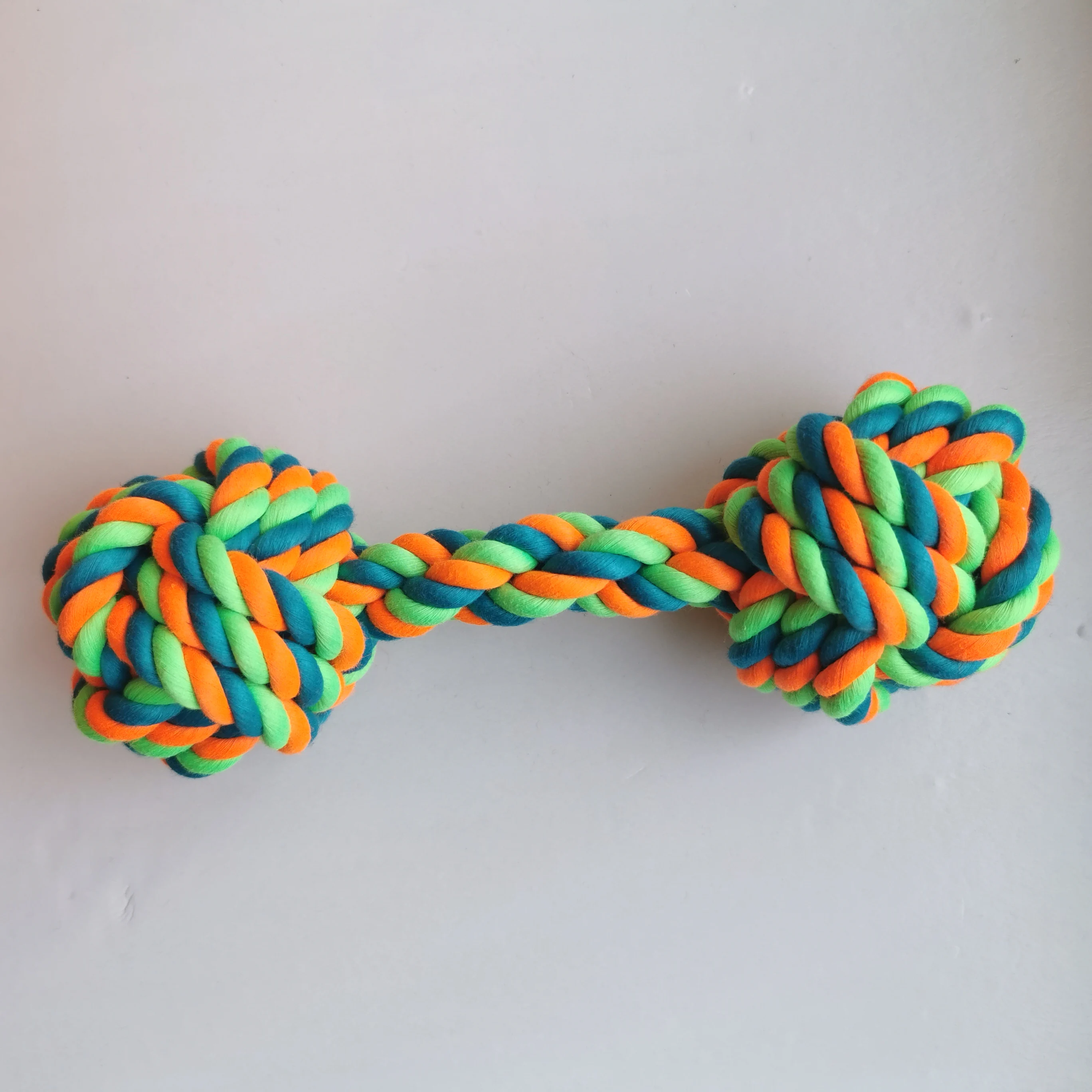 Indoor Funny Playtime Cute Soft Cotton Rope Dumbbell Dog Agressive Chew Toys Bite 21CM |