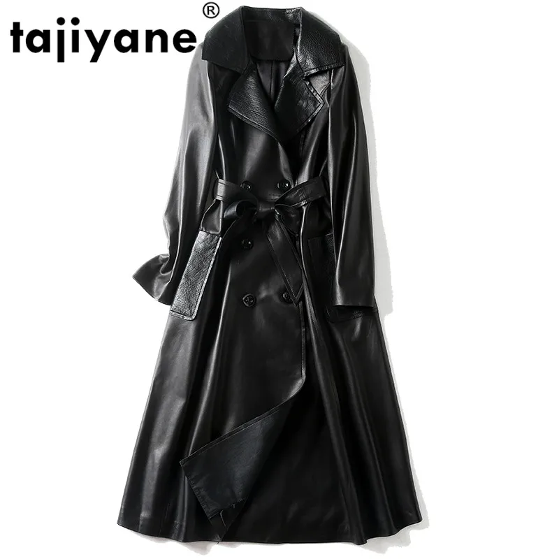 Женская куртка Тренч из натуральной кожи осенне зимняя овечьей 2020 Корейская