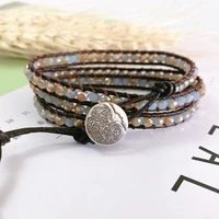 crystal colorful winding bracelet new bracelet new multilayer leather rope braided bracelet bangles for women jewelry