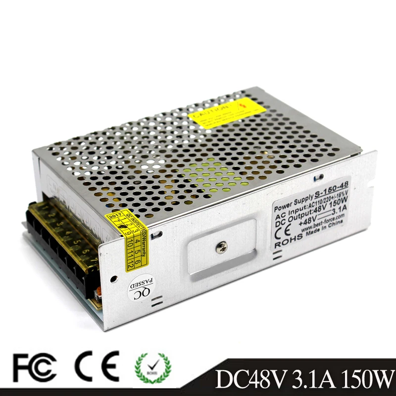 150 Вт 48 В 3.1A одиночный выход DC48V импульсный источник питания Dc драйвер