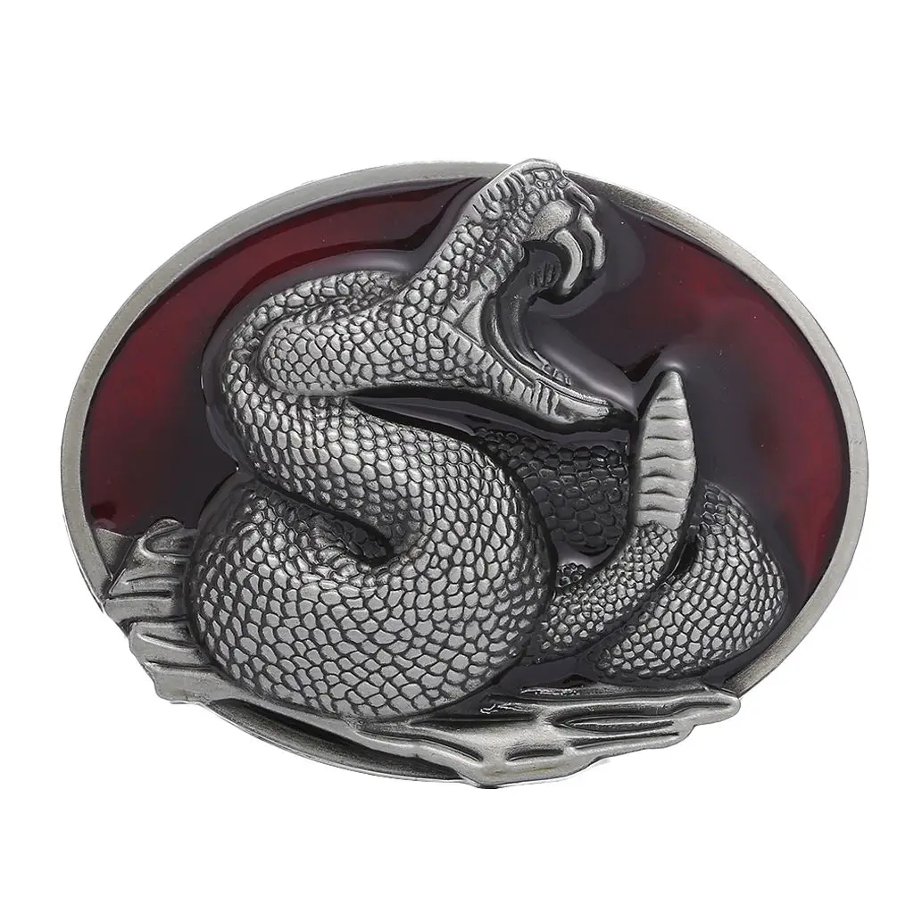 

Vintage Snake Belt Buckle - Western Cowboy Jeans Belt Accessories for Women Men