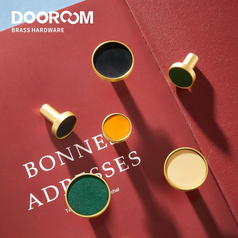 Dooroom медная кожаная мебель ручки светильник роскошные круглые шкаф комод обувная