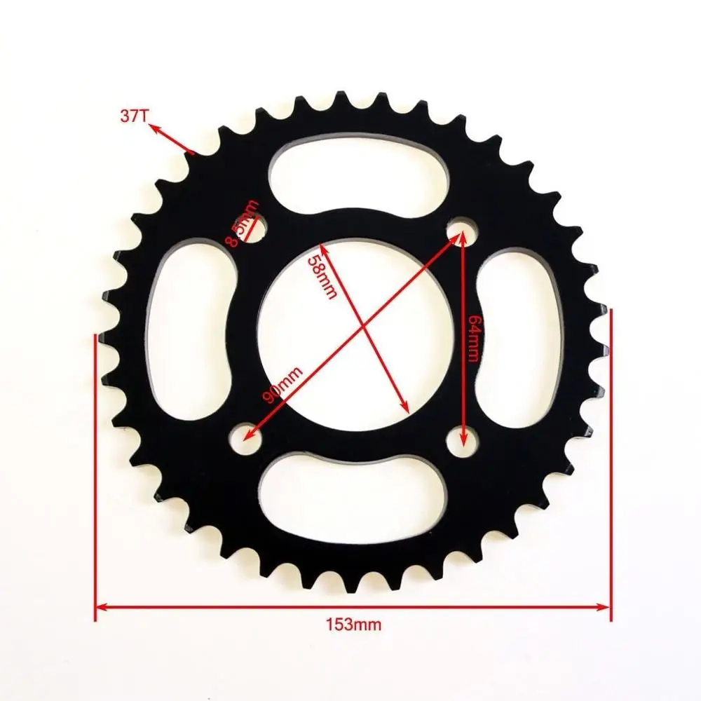 

420 Chain 37 T teeth 58mm Rear Sprocket for 50cc 70cc 110cc 125cc Dirt Pit Bike