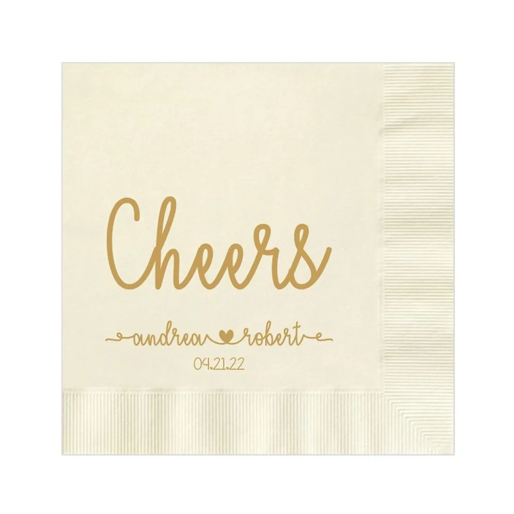 Персонализированный обед! Бумажные салфетки с принтом свадебные Помолвочные