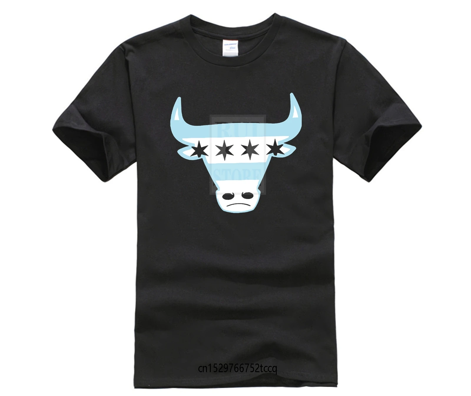 Футболка мужская с коротким рукавом хлопок топ для фитнеса флаг Чикаго