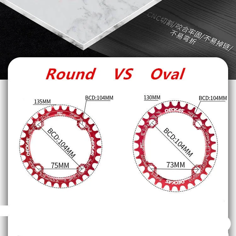Звезда звездочки DECKAS овальная/круглая Звездочка с переменной толщиной зубьев