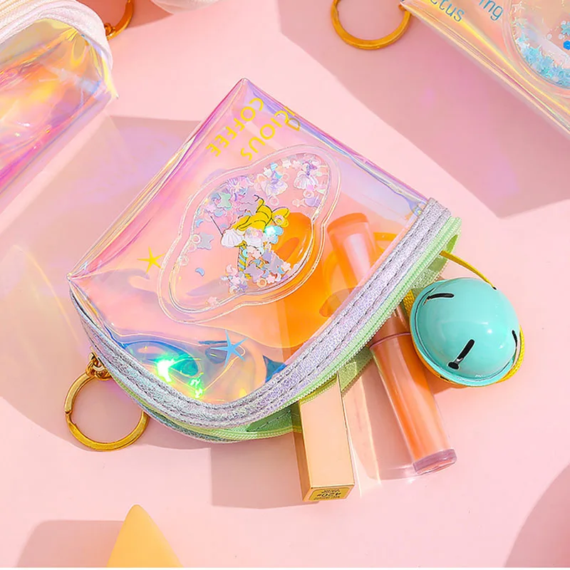 Кошелек для монет с зыбучим песком прозрачный большой объем водонепроницаемая