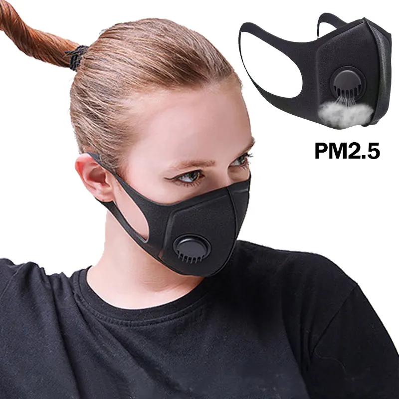 Respiratory Dust Mask Upgraded Version Men Women Anti-fog Haze Dust Pm2.5 Pollen 3D Cropped Breathable Valve Clean Healthy Mask