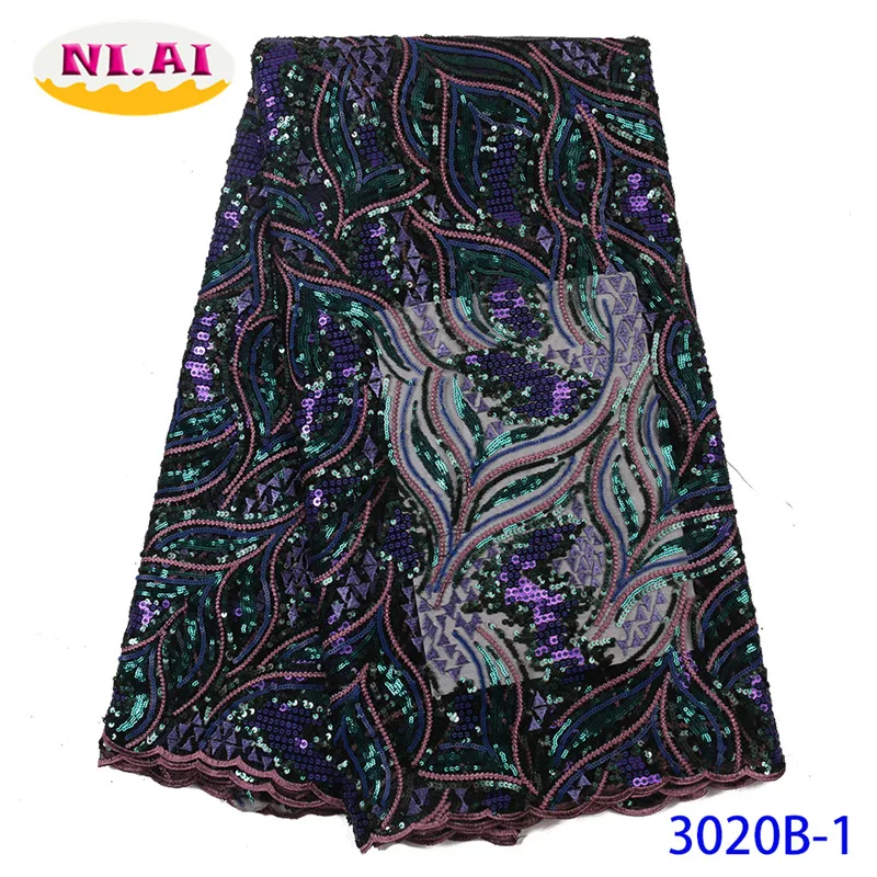 Африканская лента из органзы с блестками Черная кружевная отделка ткань для