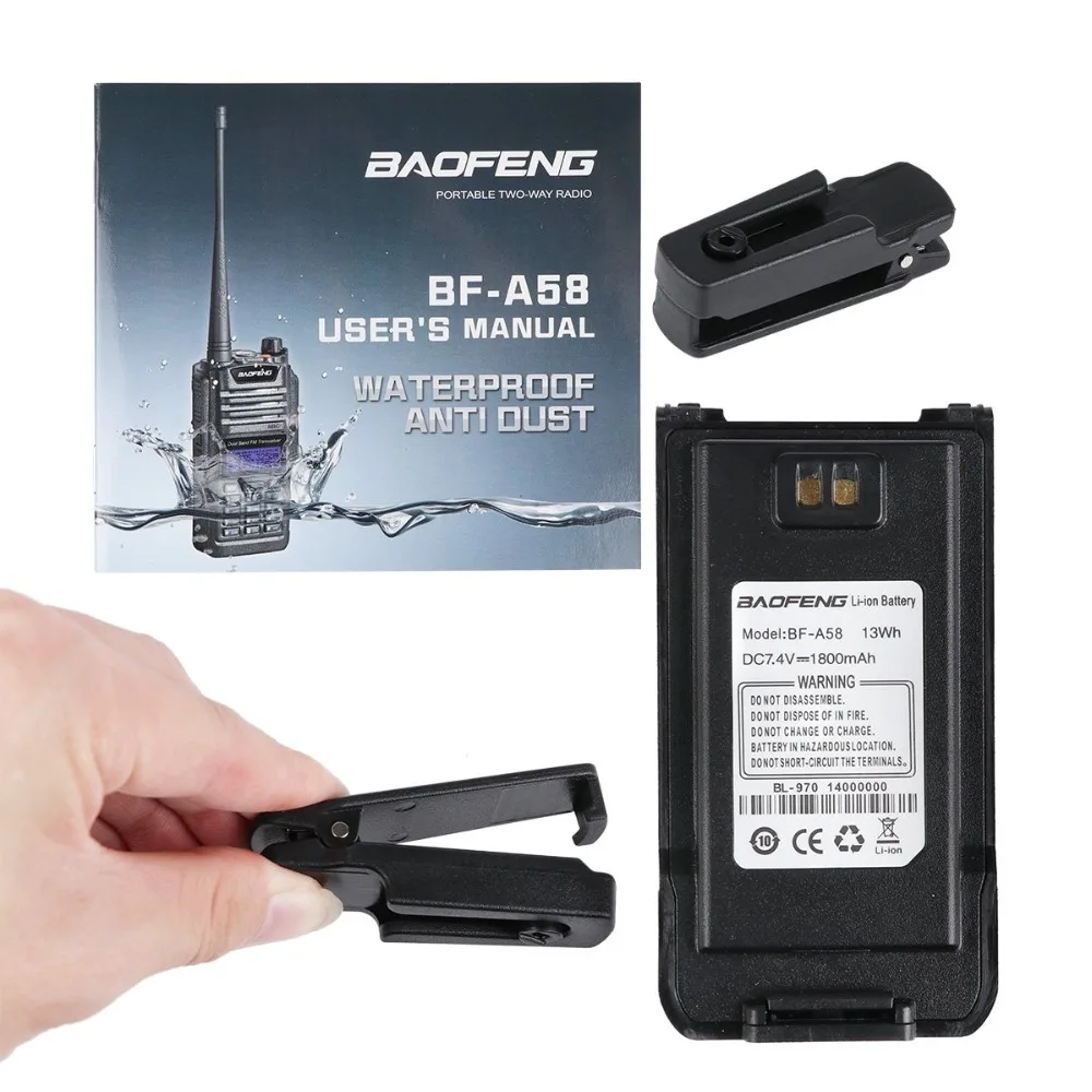 

2PCS/lot Baofeng BF-A58 IP67 Waterproof Walkie-talkie Professional Multiband Two Way Dual Band10km Radio Hf Transceiver
