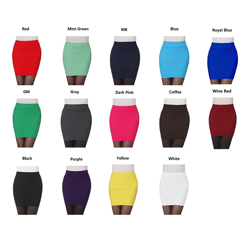 Женская облегающая мини-юбка-карандаш юбка-карандаш ярких цветов модель Faldas Mujer