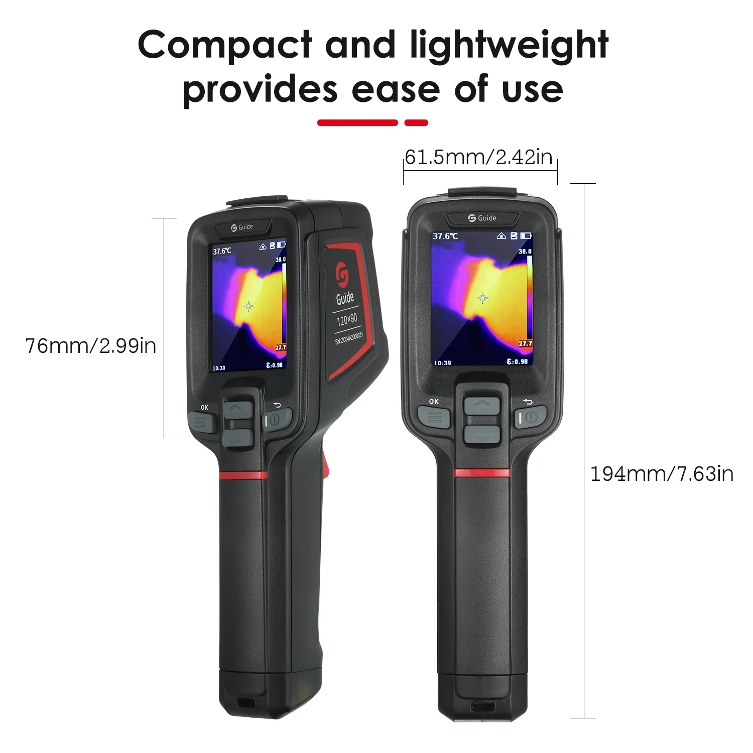 

GUIDE T120 Thermal Imager Infrared Thermal Imaging Camera Industrial Infrared Camera Thermographic Camera -20~400(-4~752)