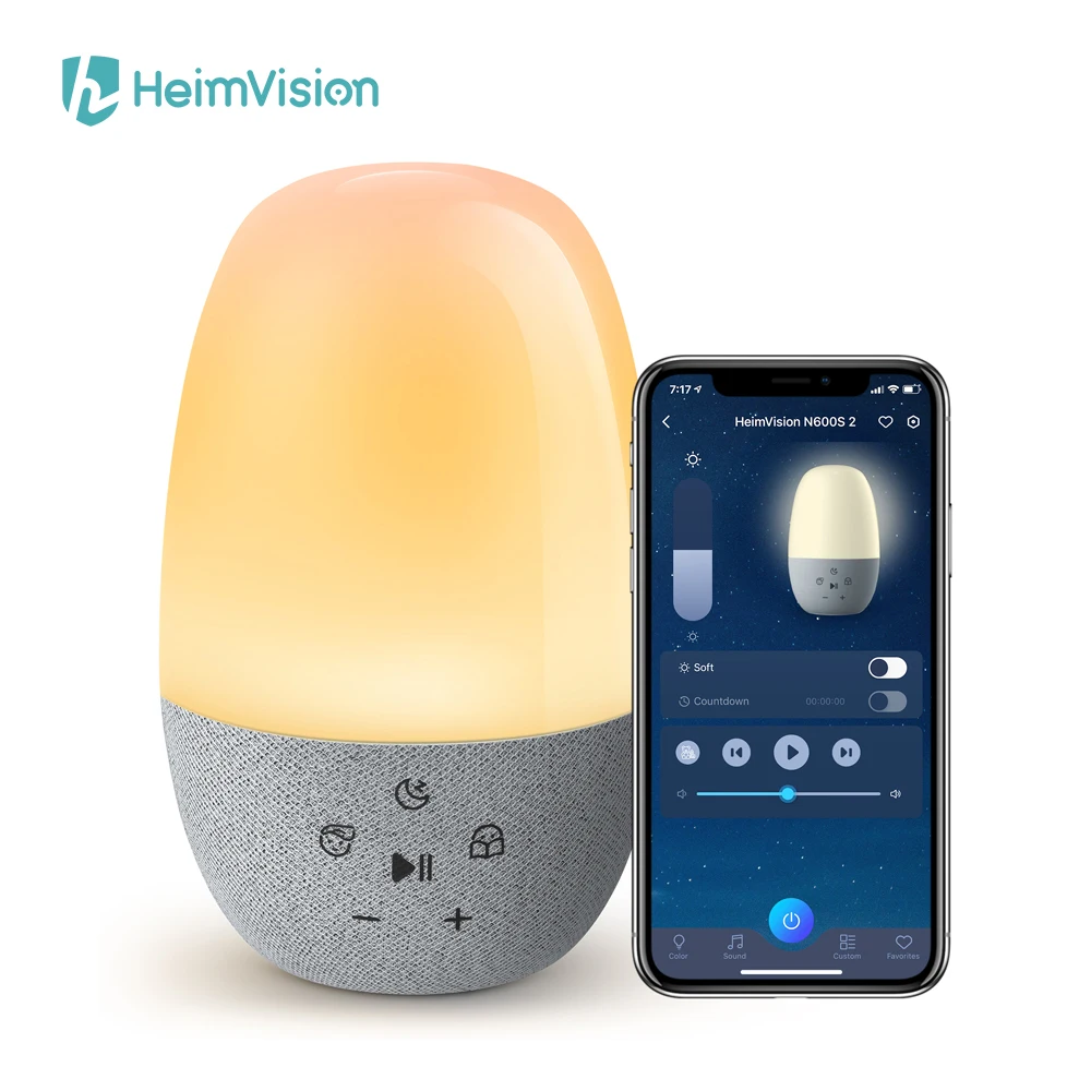 Умный светодиодный ночсветильник HeimVision N600S цифровой будильник музыкальная лампа