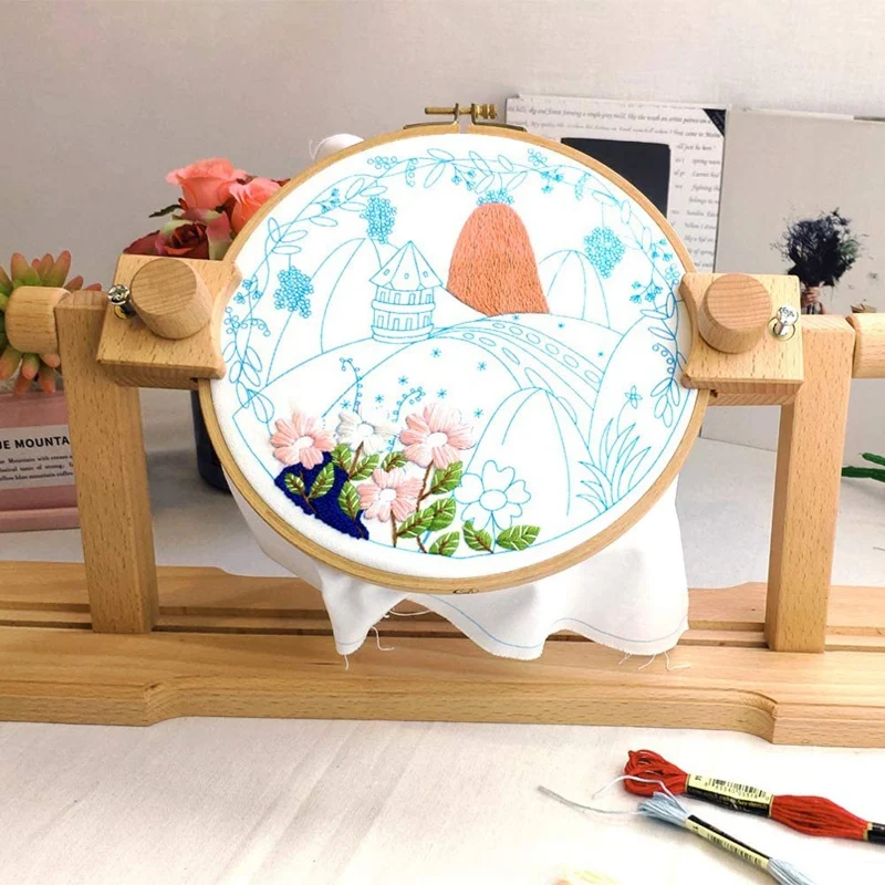 

Adjustable Size Round Embroidery Frame Ring Frame Wooden for Easy Operation of Cross Stitch Supplies