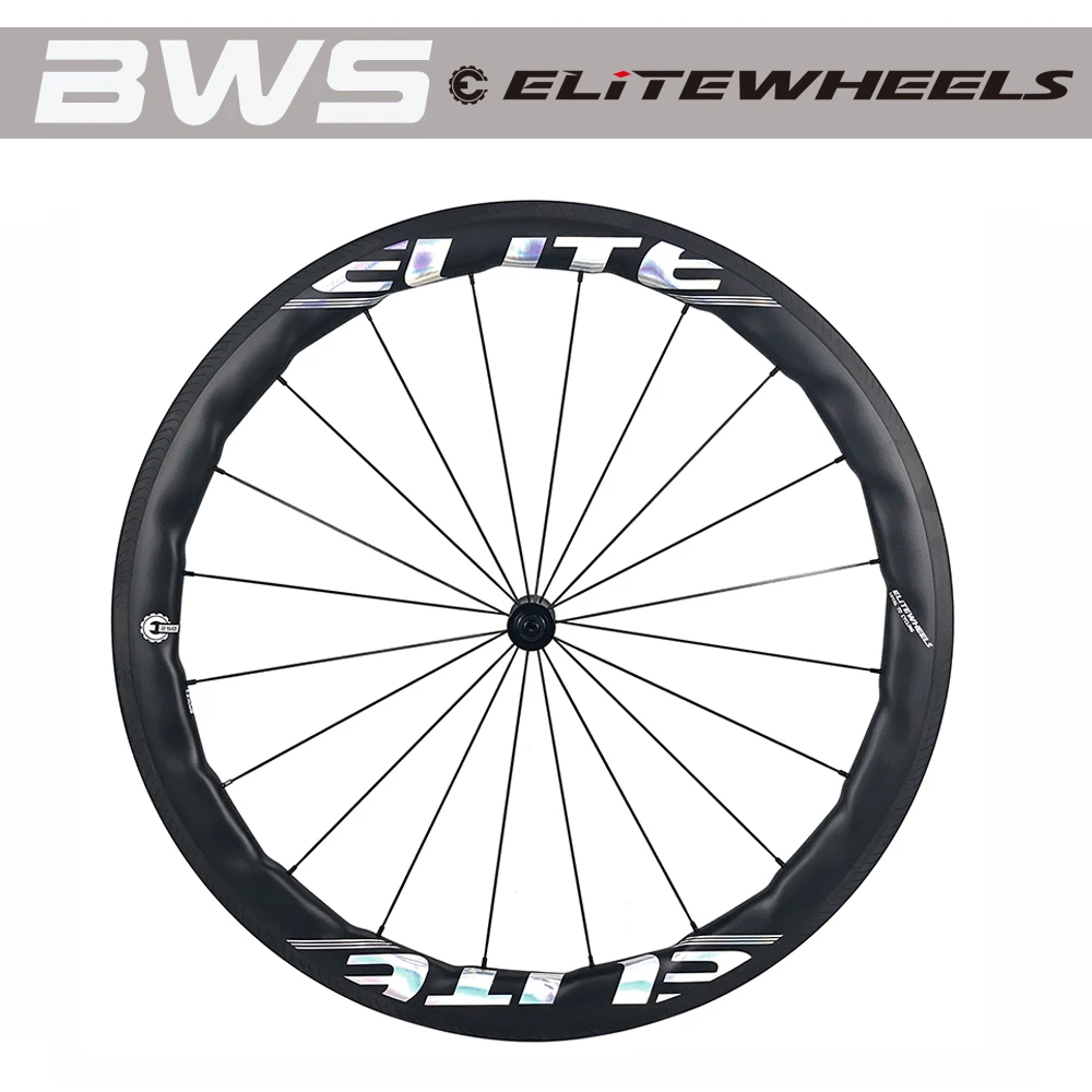 ELITEWHEELS BWS карбоновый шоссейный комплект Колес 50 мм Глубина 27 ширина велосипедные