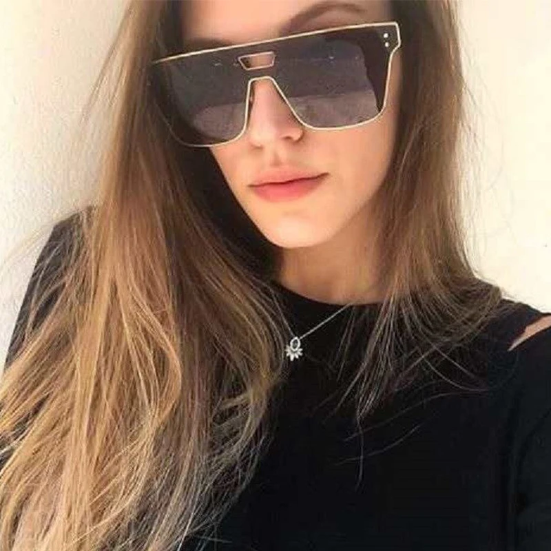 Солнцезащитные очки Квадратные женские брендовые большие модные авиаторы с