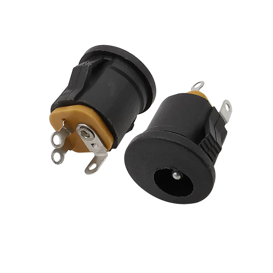 5Pcs 5.5 * 2.1mm 3 Pin DC Power Jack Socket Female Mount Panl Connector Adapter 5.5x2.1 DC022K DC-022K | Обустройство дома