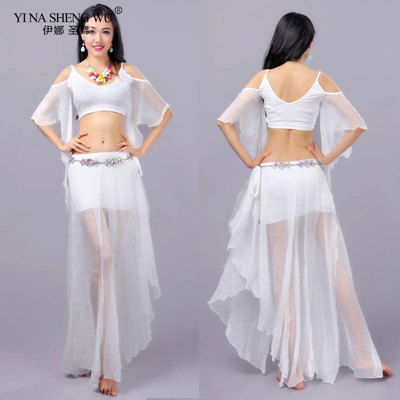 Костюм для танца живота тренировочный комплект топ выступлений юбка и хип шарф