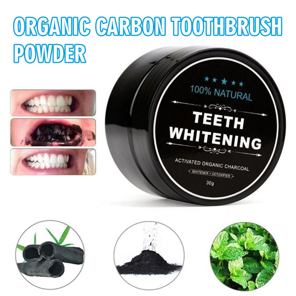 

30g Teeth Whitening Powder Activated Charcoal Coconut Natural Organic Powder Teeth Whitener Oral Hygiene Dental Tooth Care