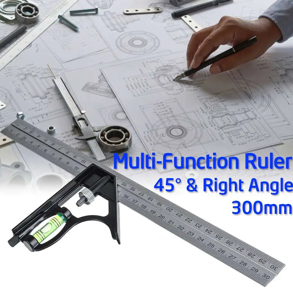 Набор регулируемых инженеров многофункциональная прямоугольная линейка 300 мм/12