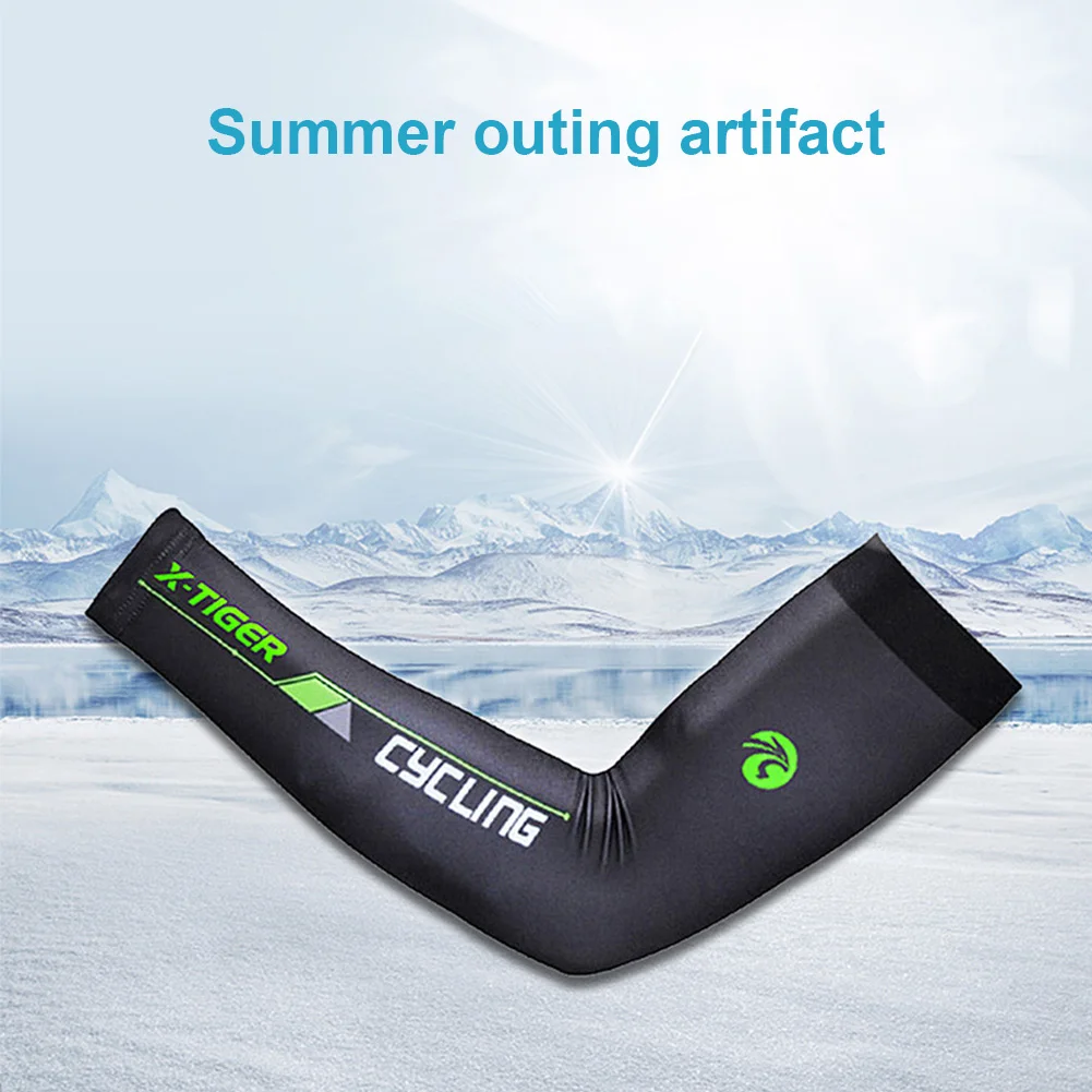 

1Pair Cycling Sleeve Outdoor Sports Arm Sleeve Sun Protection UV Arm Sleeves Ice Fabric Breathable Running Cycling Arm Sleeve