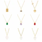 Ожерелье-чокер из серебра 925 пробы с кулоном в виде квадратной звезды из циркония