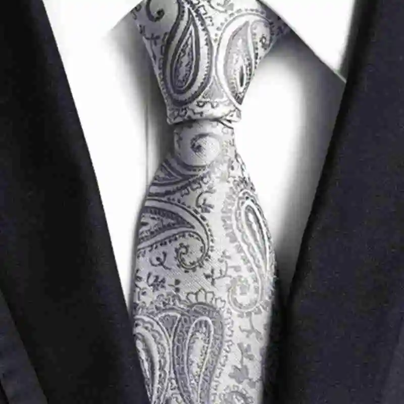 Мужской галстук синий красный черный серый золотой Шелковый Галстук Пейсли с
